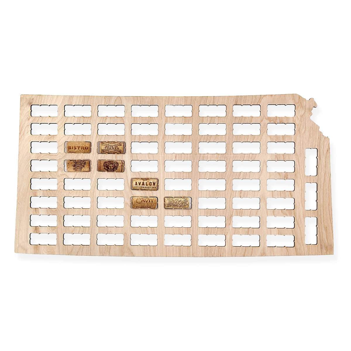 Torched Products Wine Cork Map Kansas Wine Cork Map (778971283573)