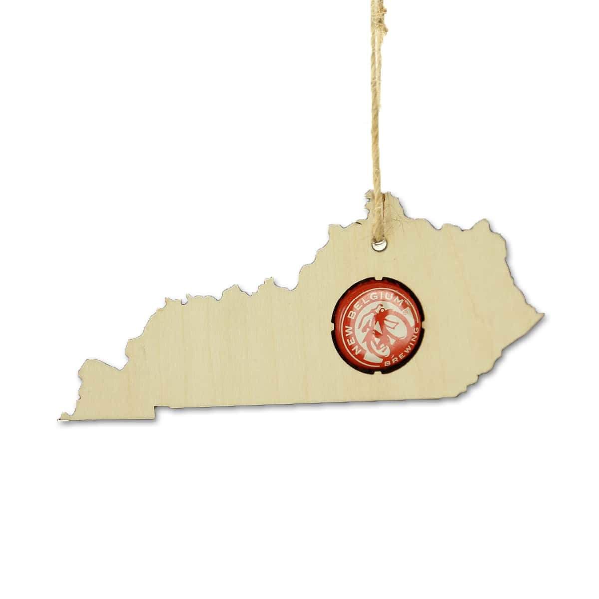 Torched Products Beer Cap Maps Kentucky Beer Cap Map Ornaments (781562478709)