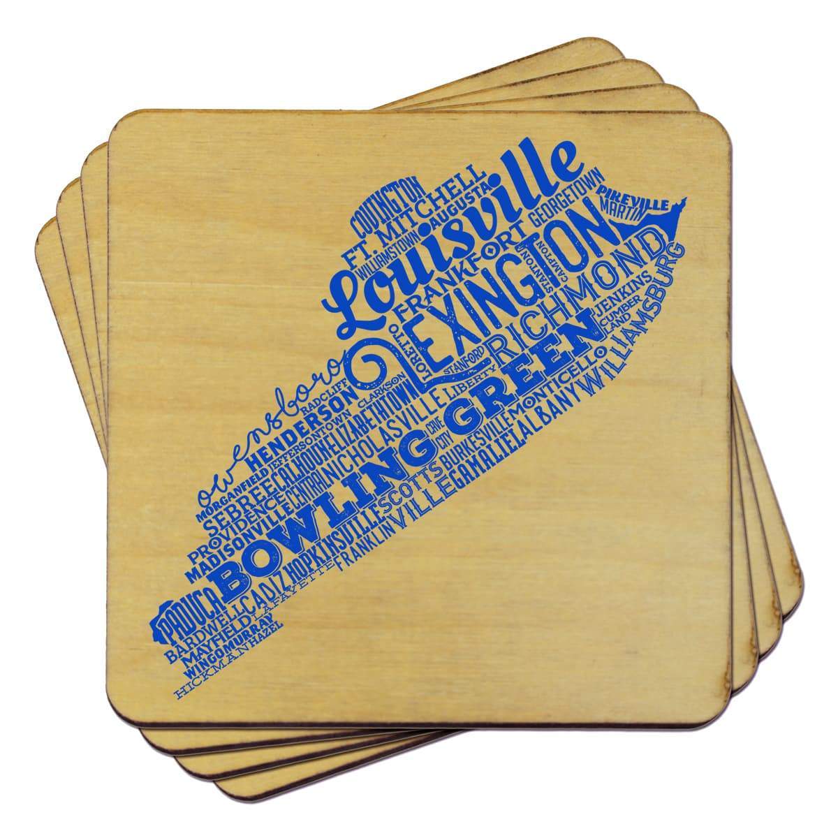 Torched Products Coasters Kentucky State Typography Coaster (787818086517)