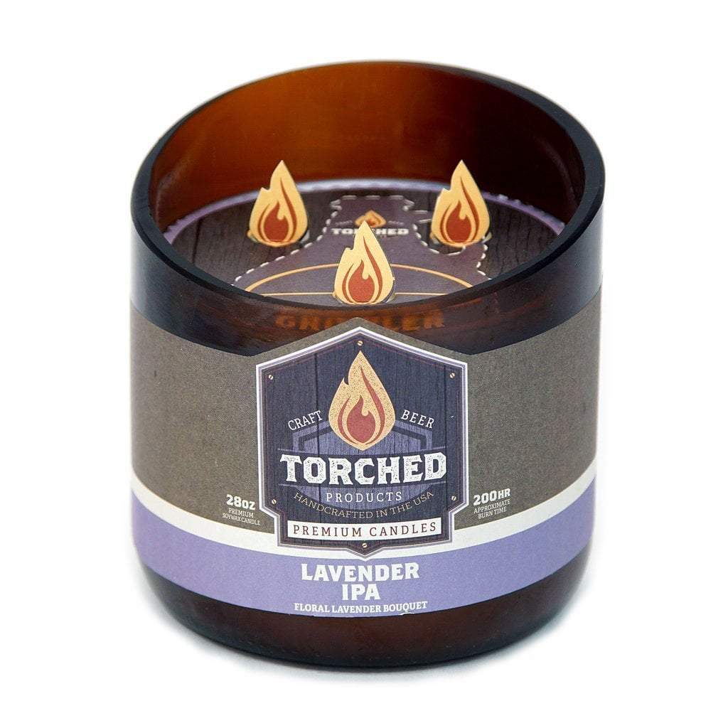 Torched Products Beer Candles Lavender IPA Beer Candle