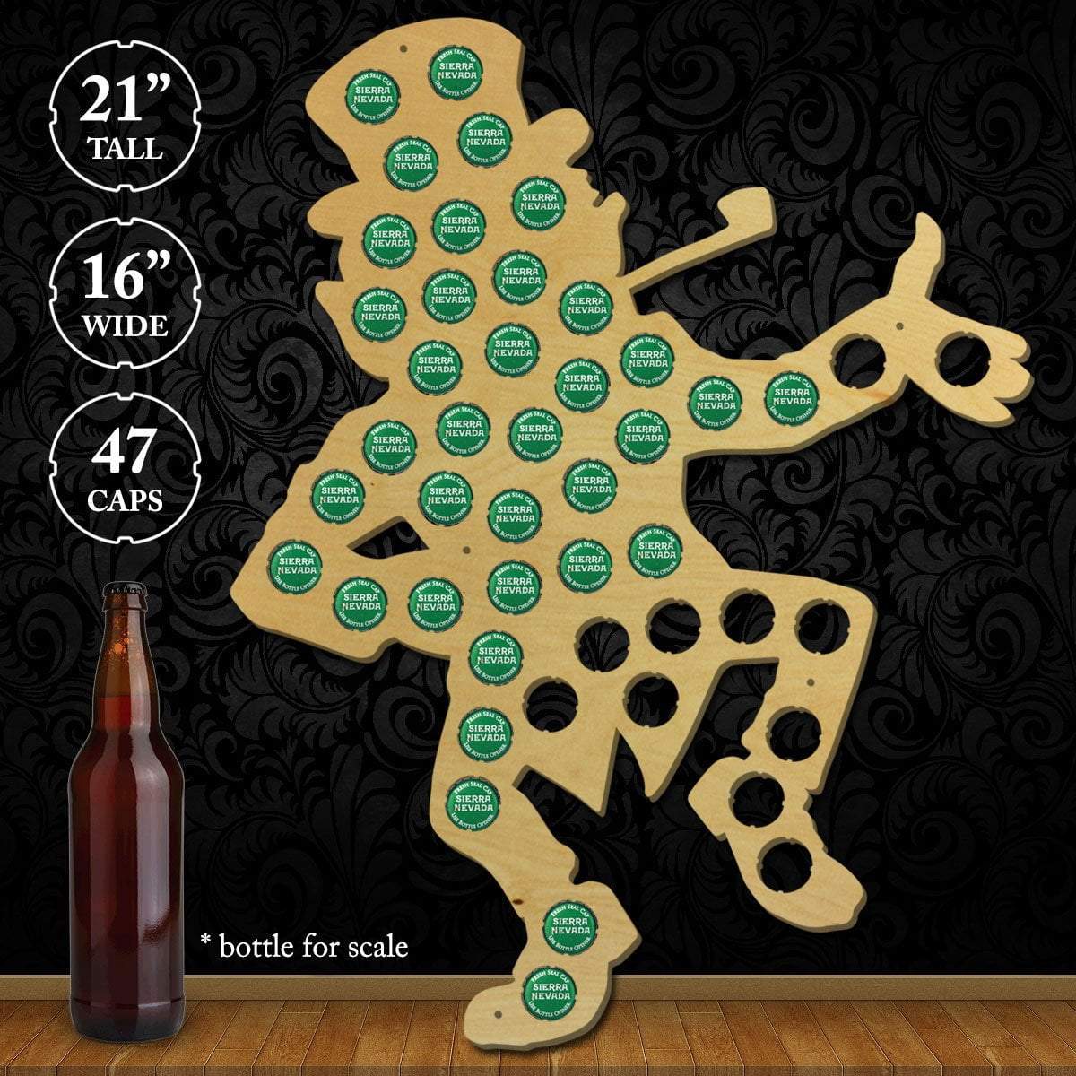 Torched Products Beer Bottle Cap Holder Leprechaun Beer Cap Holder (777848324213)