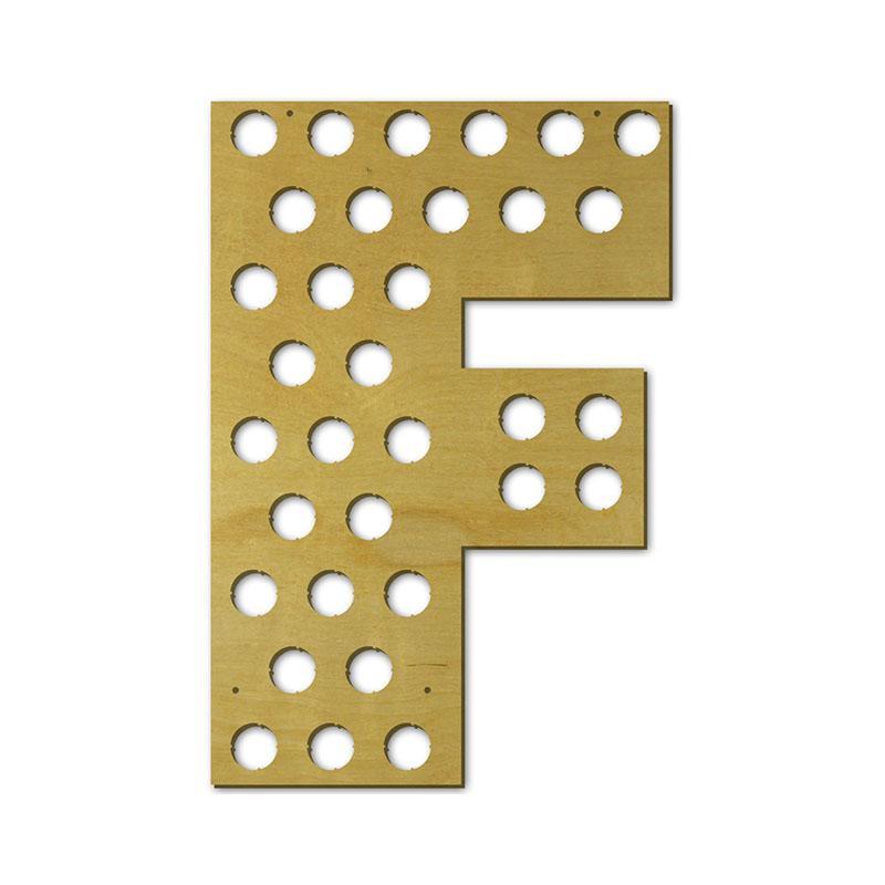 Torched Products Beer Bottle Cap Holder Letter F Beer Cap Holder (791009165429)