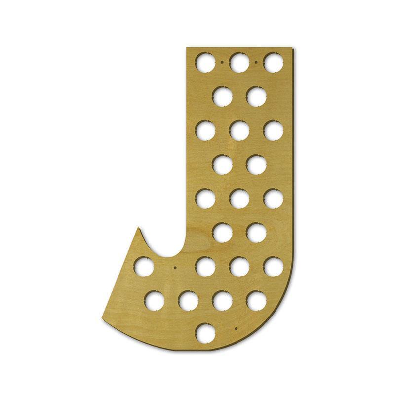 Torched Products Beer Bottle Cap Holder Letter J Beer Cap Holder (791010639989)