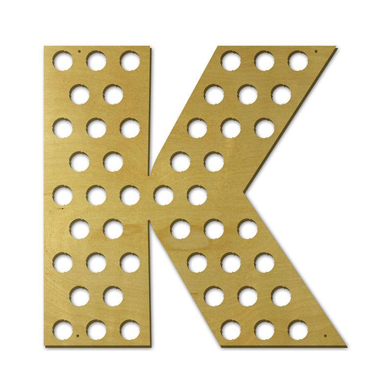 Torched Products Beer Bottle Cap Holder Letter K Beer Cap Holder (791011098741)