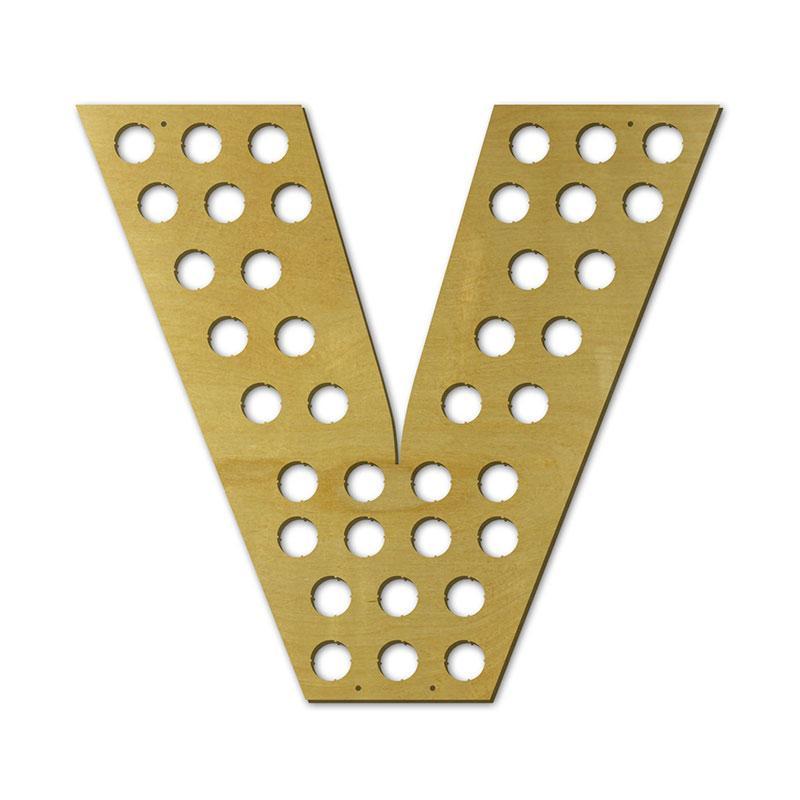 Torched Products Beer Bottle Cap Holder Letter V Beer Cap Holder (791013261429)