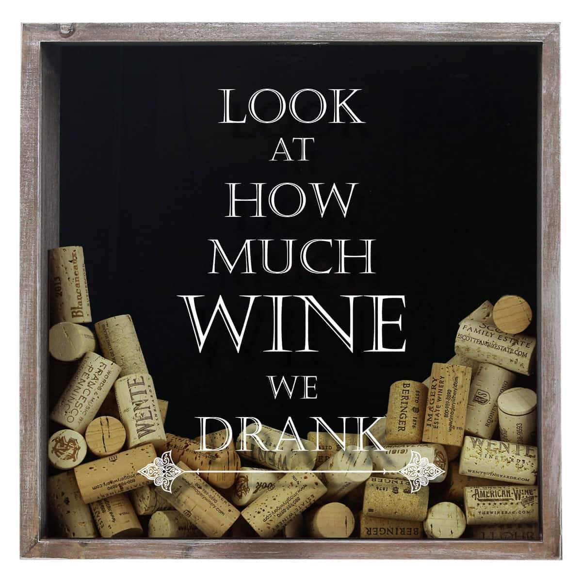 Large wine cork shadow box sale