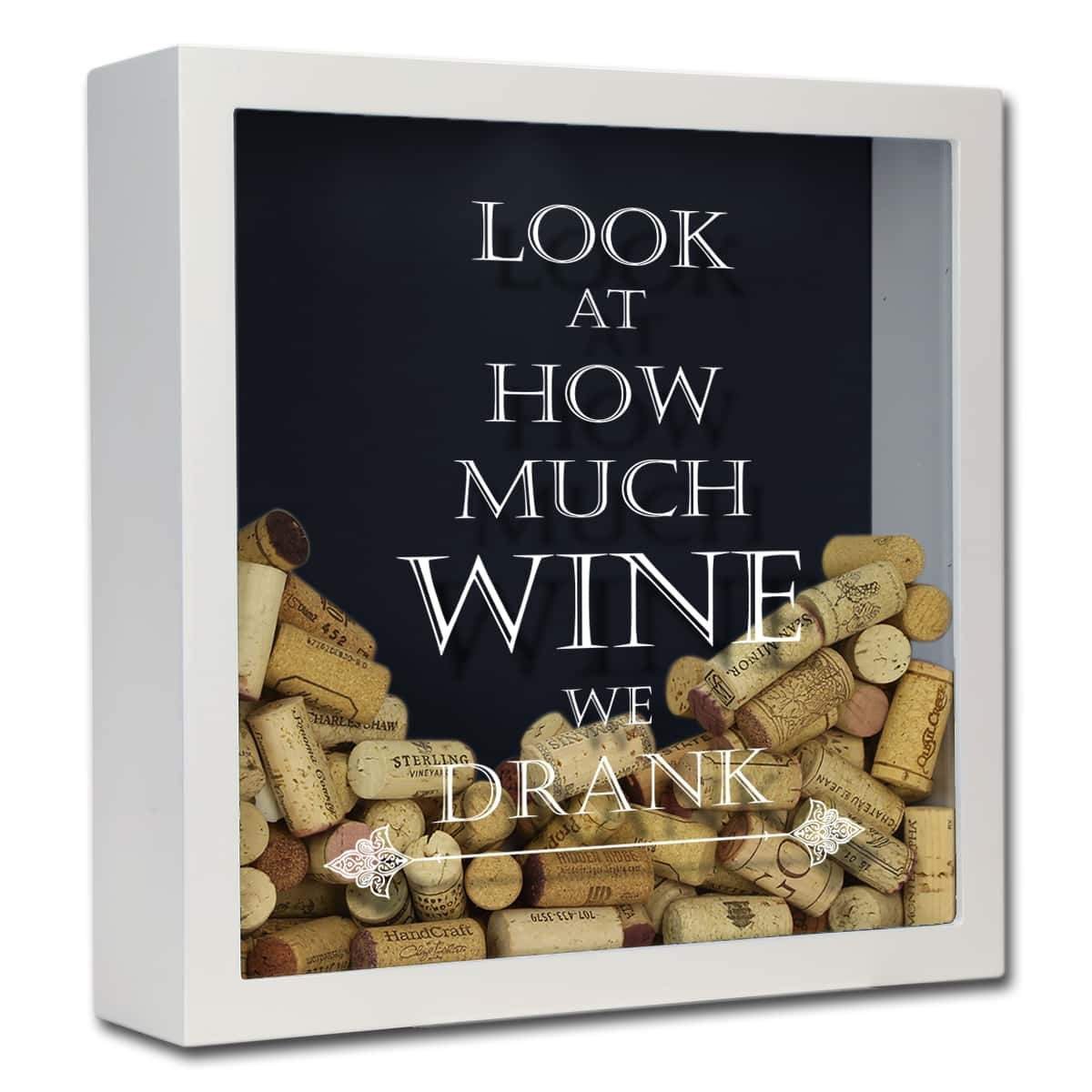 Large wine cork shadow box deals