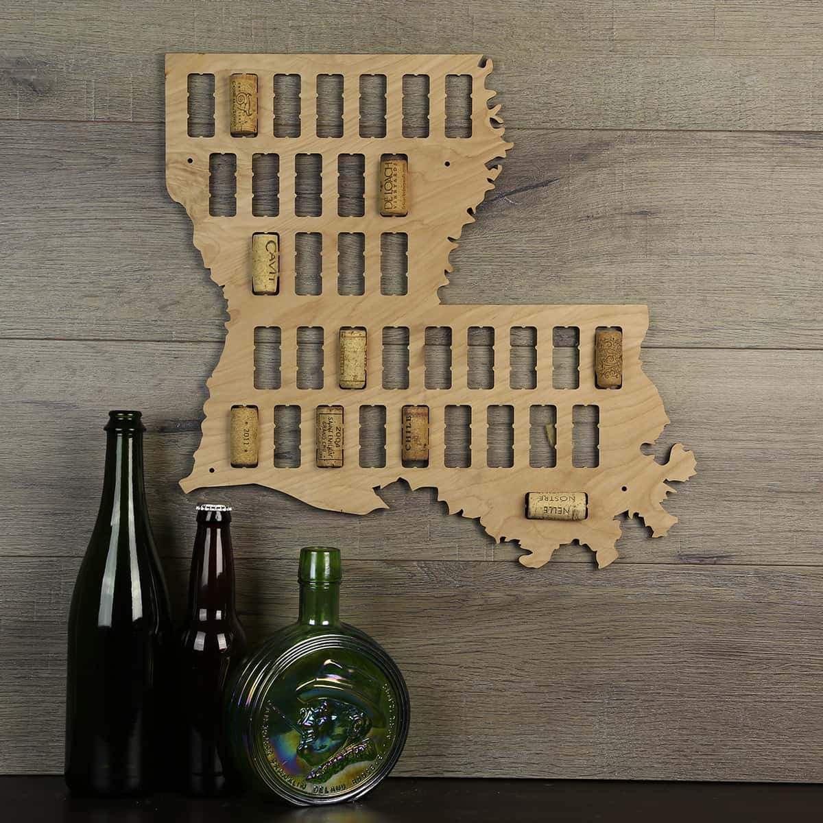 Torched Products Wine Cork Map Louisiana Wine Cork Map (778972266613)