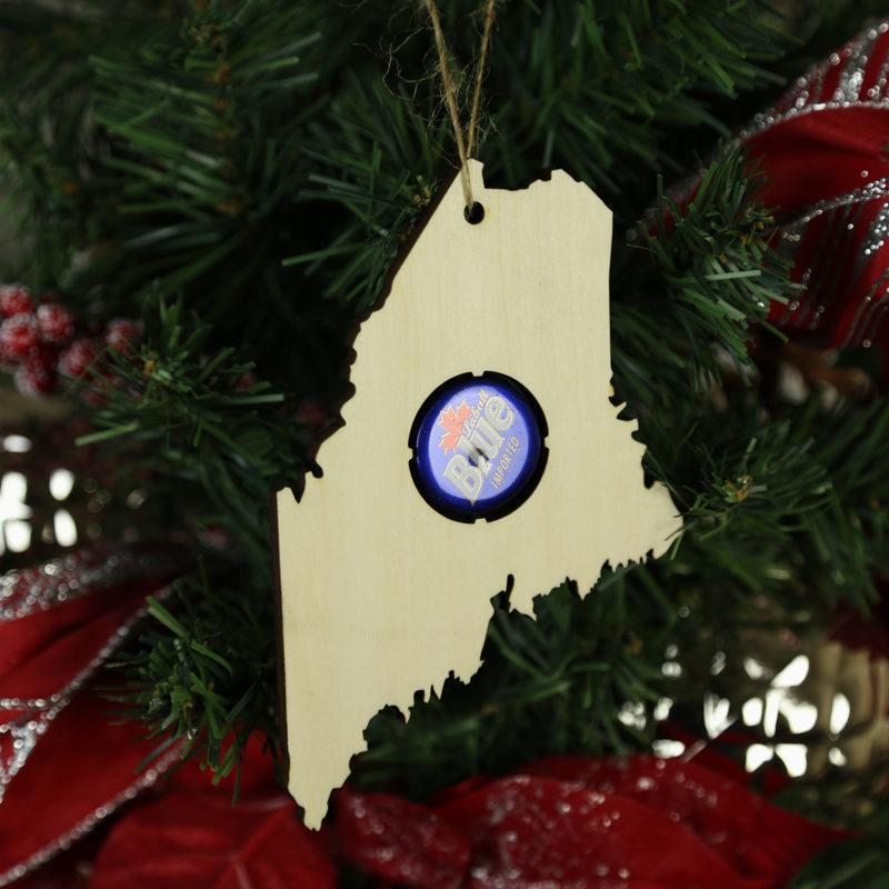 Torched Products Beer Cap Maps Maine Beer Cap Map Ornaments (781568606325)