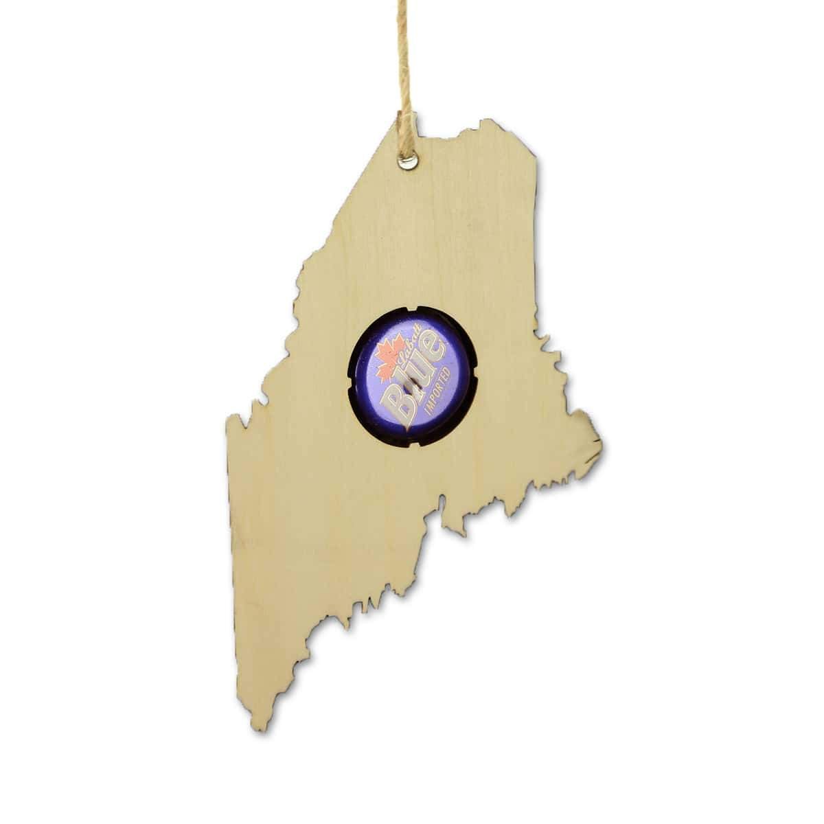 Torched Products Beer Cap Maps Maine Beer Cap Map Ornaments (781568606325)