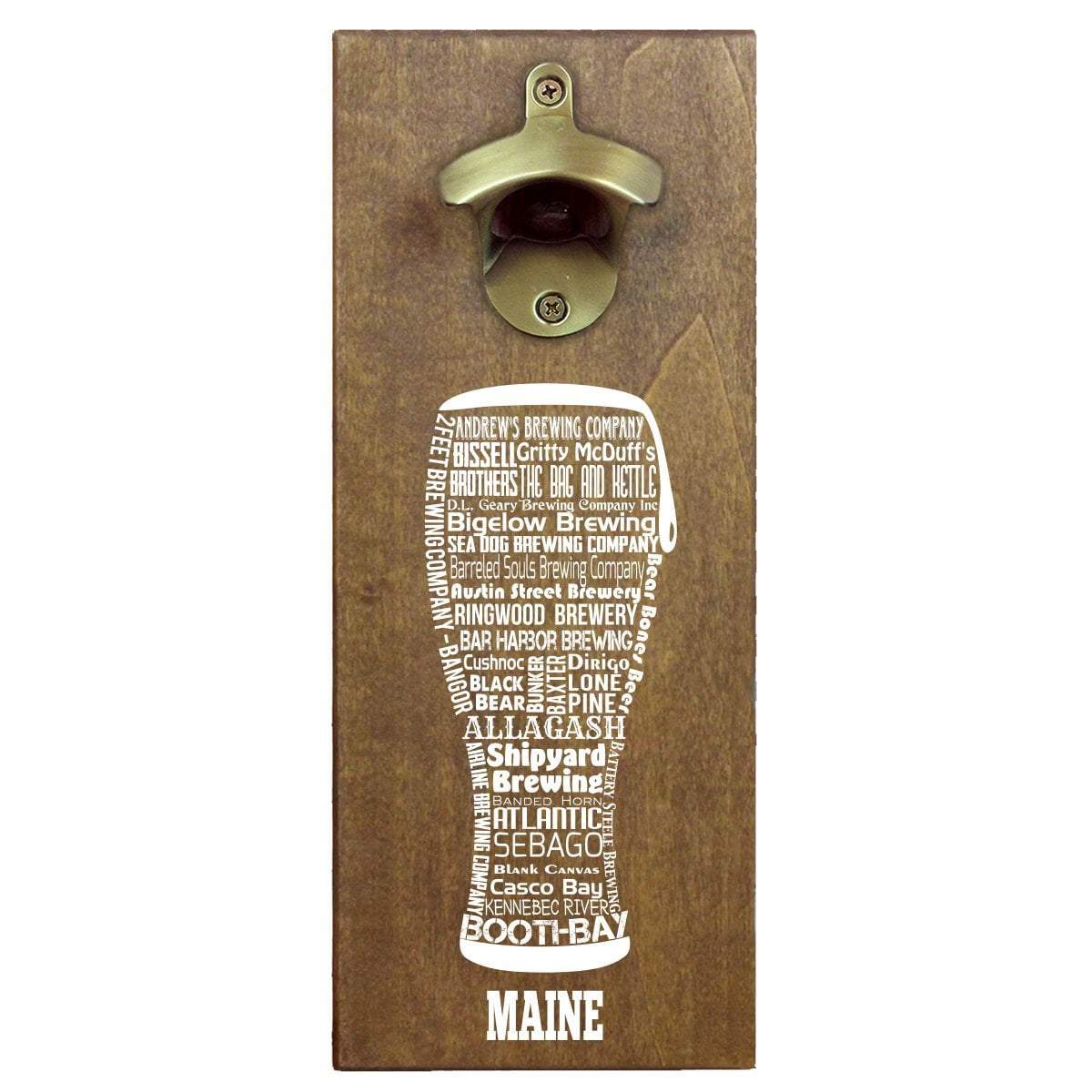 Maine Craft Beer Typography Cap Catching Magnetic Bottle Opener