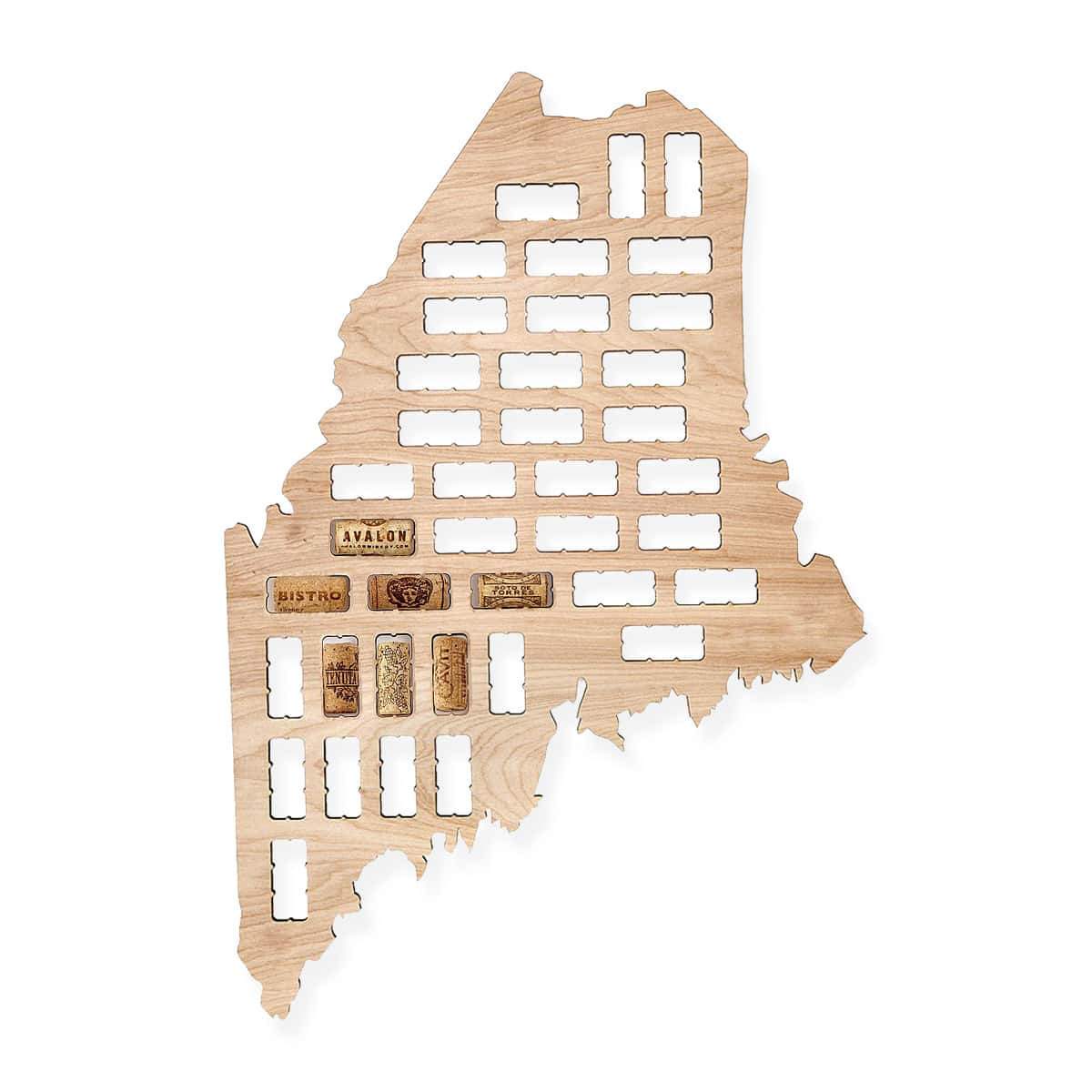 Torched Products Wine Cork Map Maine Wine Cork Map (778972561525)