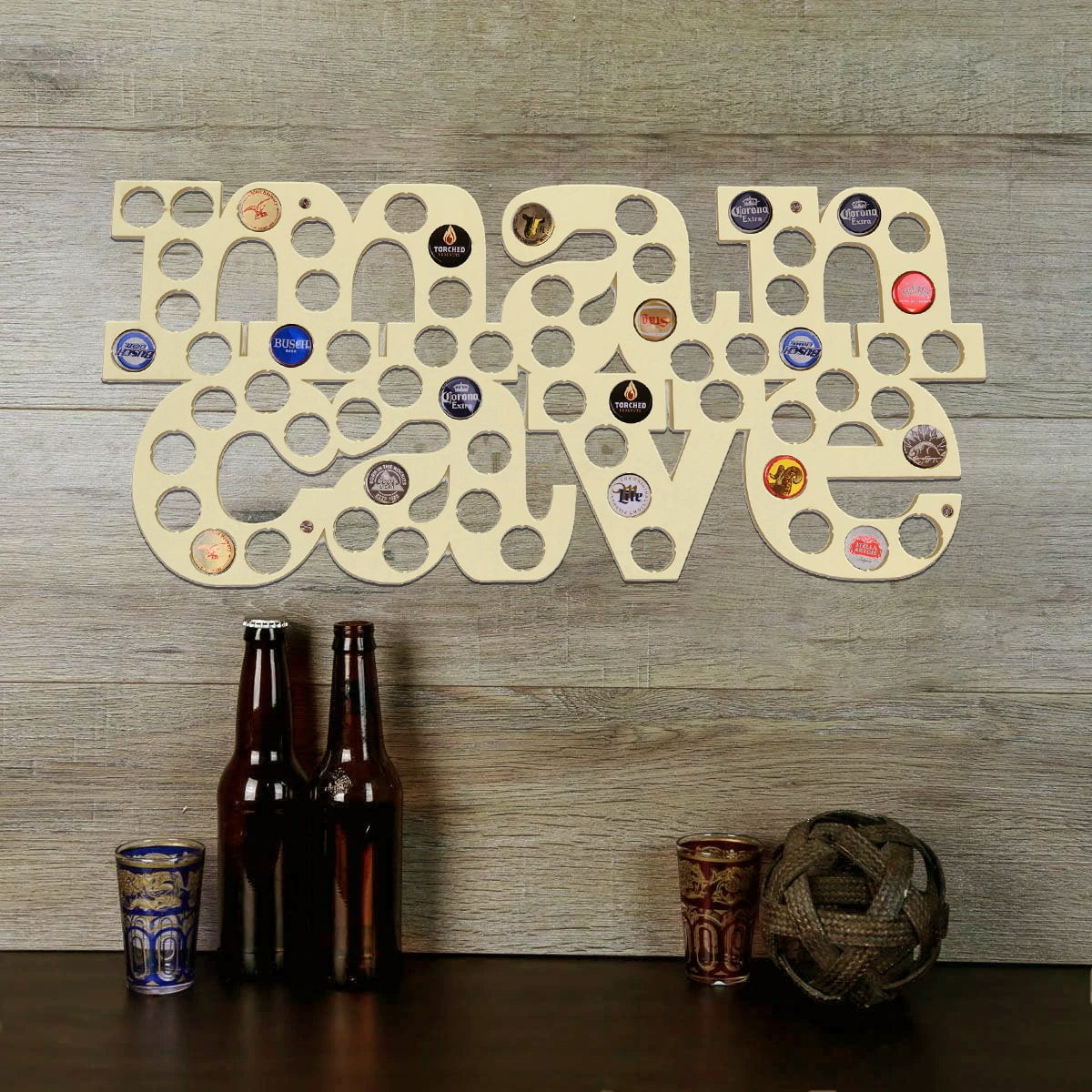 Torched Products Beer Cap Map Man Cave Beer Cap Holder