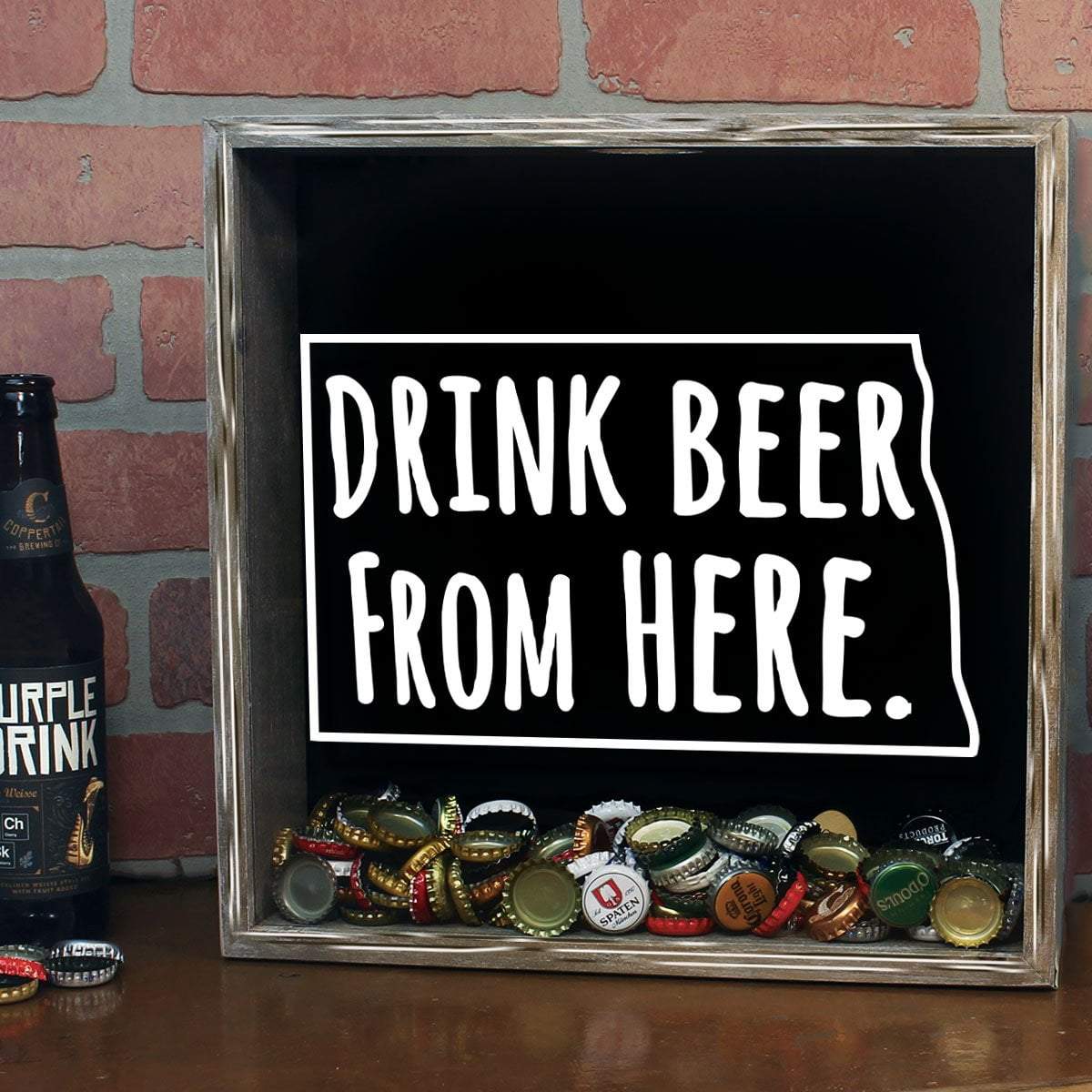 Torched Products Shadow Box Maryland Drink Beer From Here Beer Cap Shadow Box (781176307829)