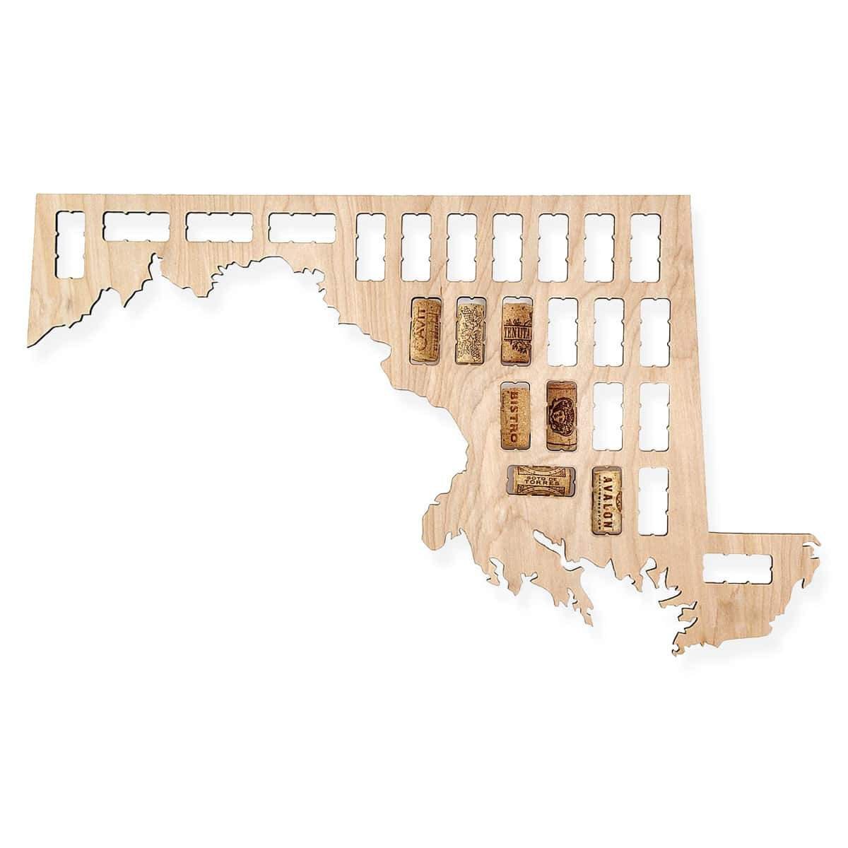 Torched Products Wine Cork Map Maryland Wine Cork Map (778973347957)