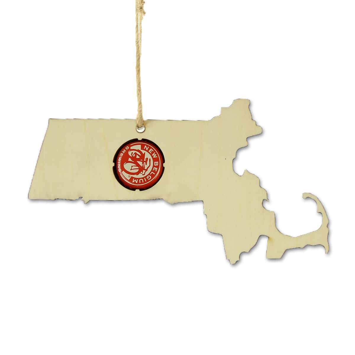 Torched Products Beer Cap Maps Massachusetts Beer Cap Map Ornaments (781563887733)
