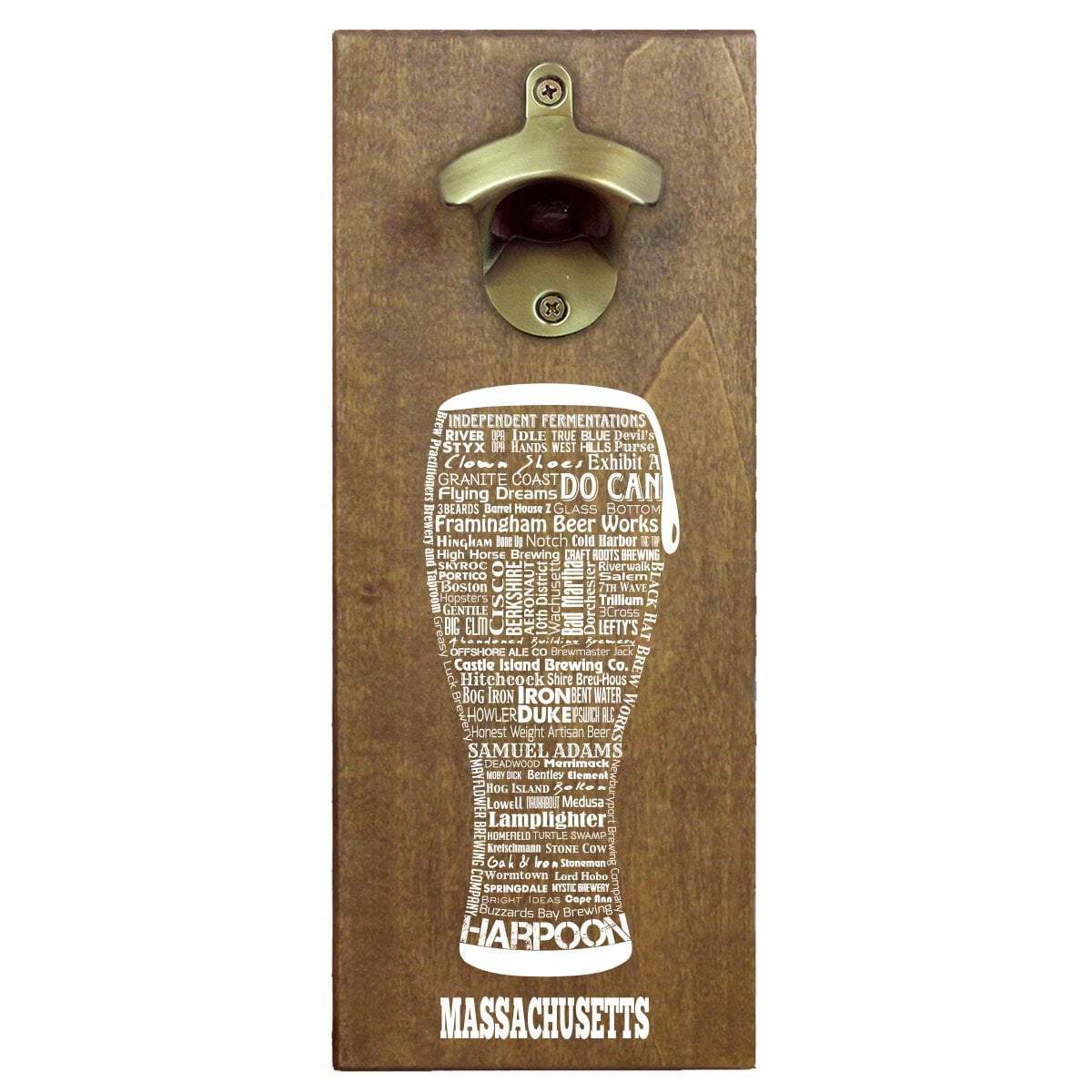 Torched Products Bottle Opener Default Title Massachusetts Craft Beer Typography Cap Catching Magnetic Bottle Opener (789177958517)