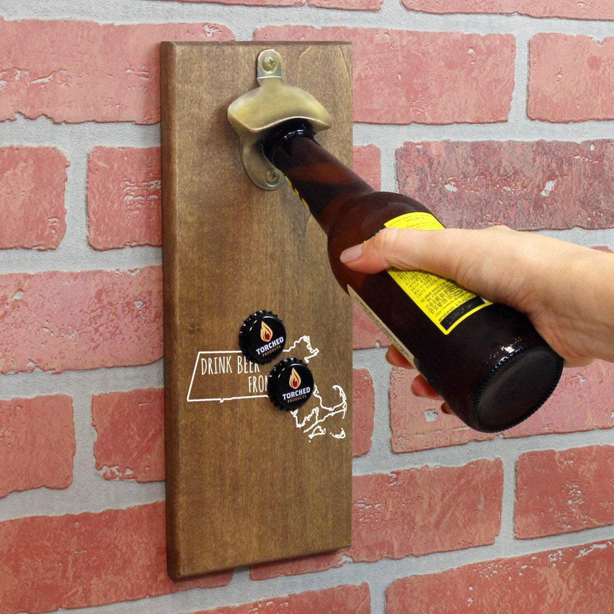 Torched Products Bottle Opener Default Title Massachusetts Drink Beer From Here Cap Catching Magnetic Bottle Opener (781489406069)