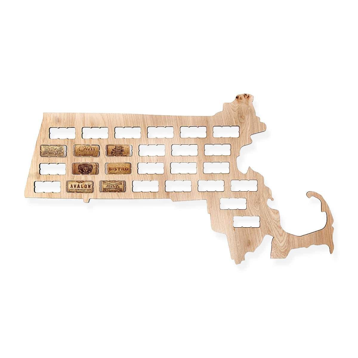 Torched Products Wine Cork Map Massachusetts Wine Cork Map (778973610101)