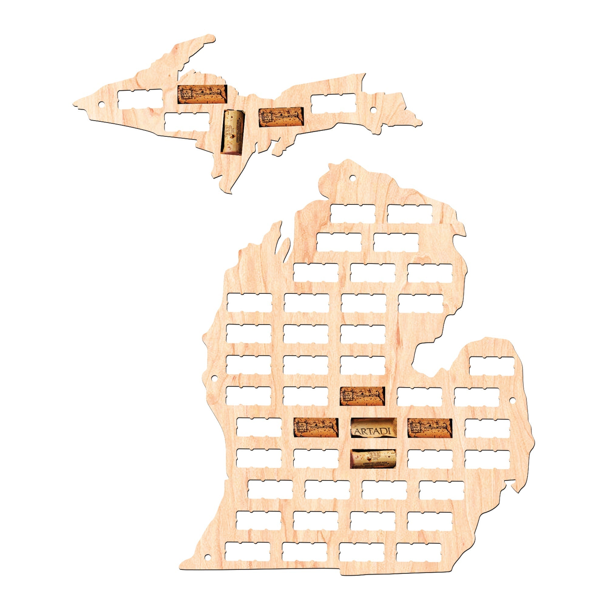 Torched Products Wine Cork Map Michigan Wine Cork Map