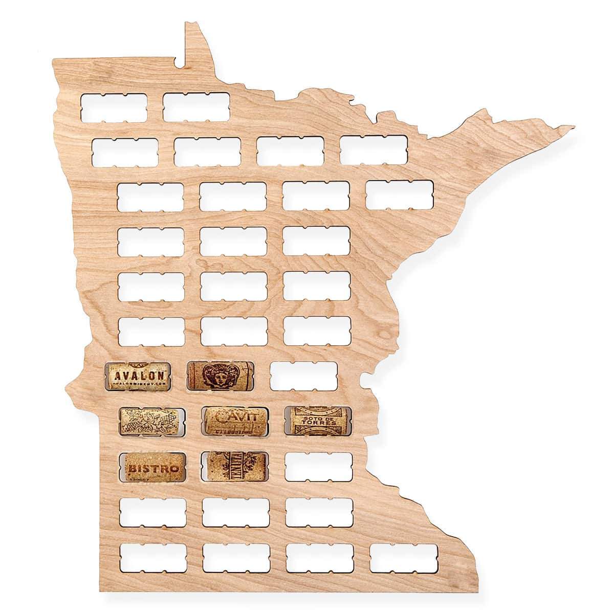 Torched Products Wine Cork Map Minnesota Wine Cork Map (778974625909)