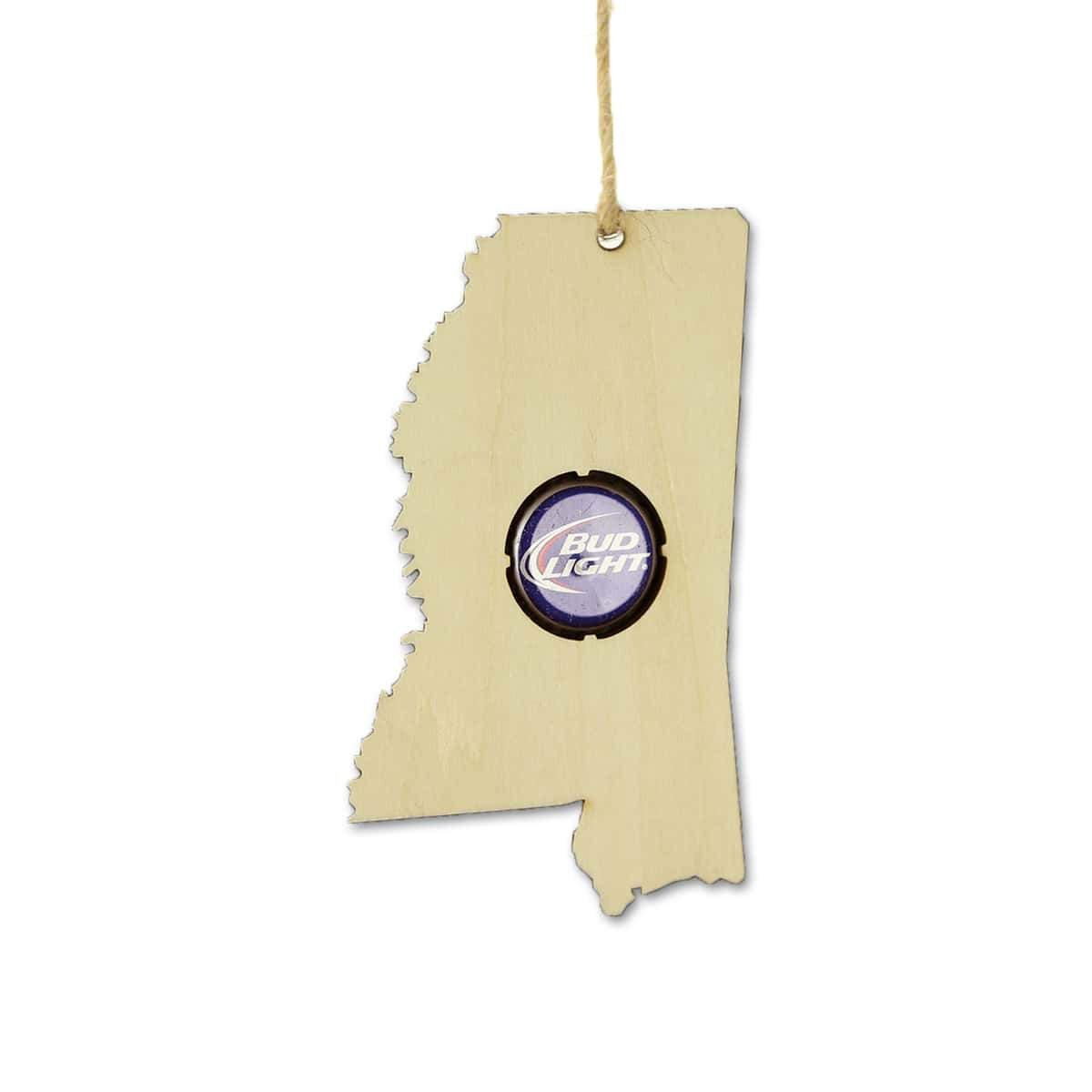 Torched Products Beer Cap Maps Mississippi Beer Cap Map Ornaments (781569851509)