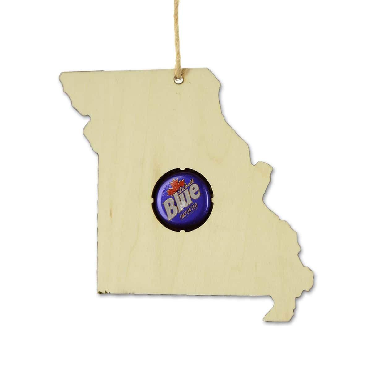 Torched Products Ornaments Missouri Beer Cap Map Ornaments (781569523829)