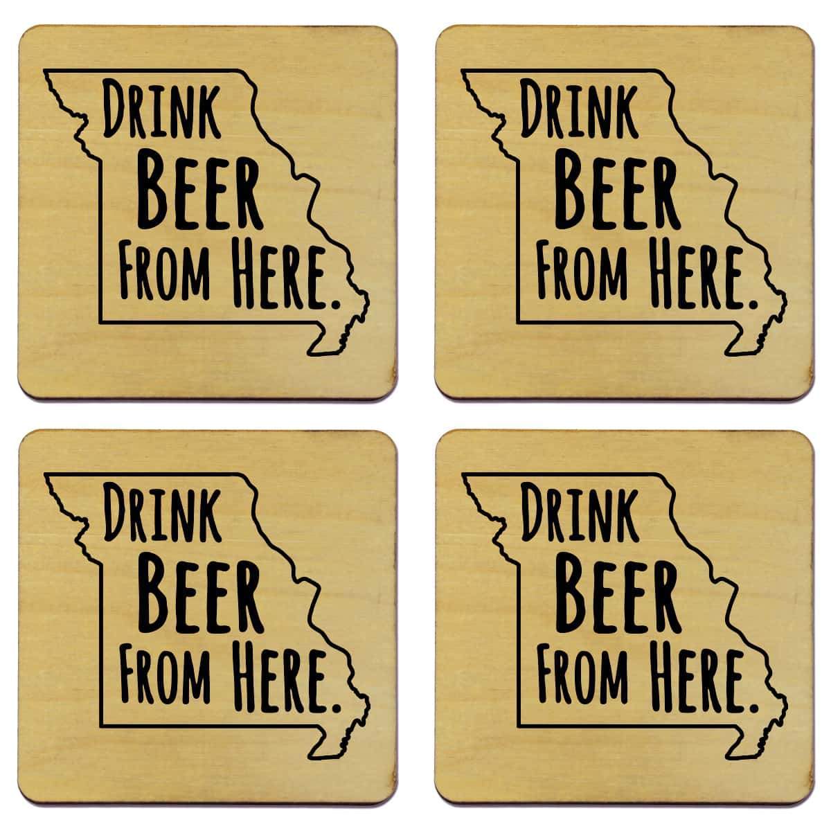 Torched Products Coasters Missouri Drink Beer From Here Coasters (781452279925)