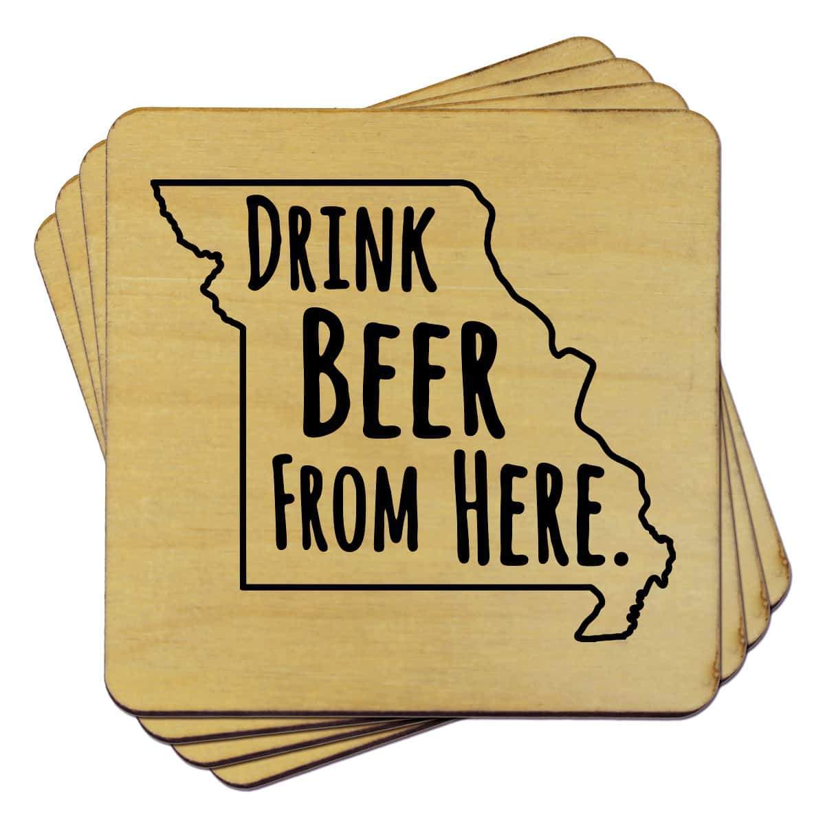 Torched Products Coasters Missouri Drink Beer From Here Coasters (781452279925)