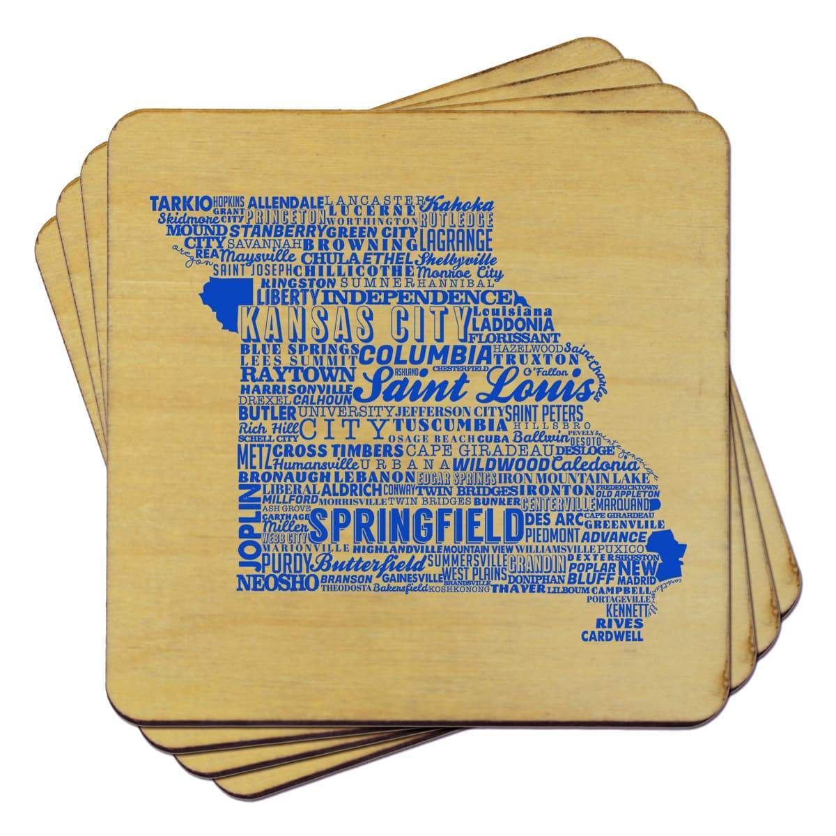 Torched Products Coasters Missouri State Typography Coaster (787828277365)