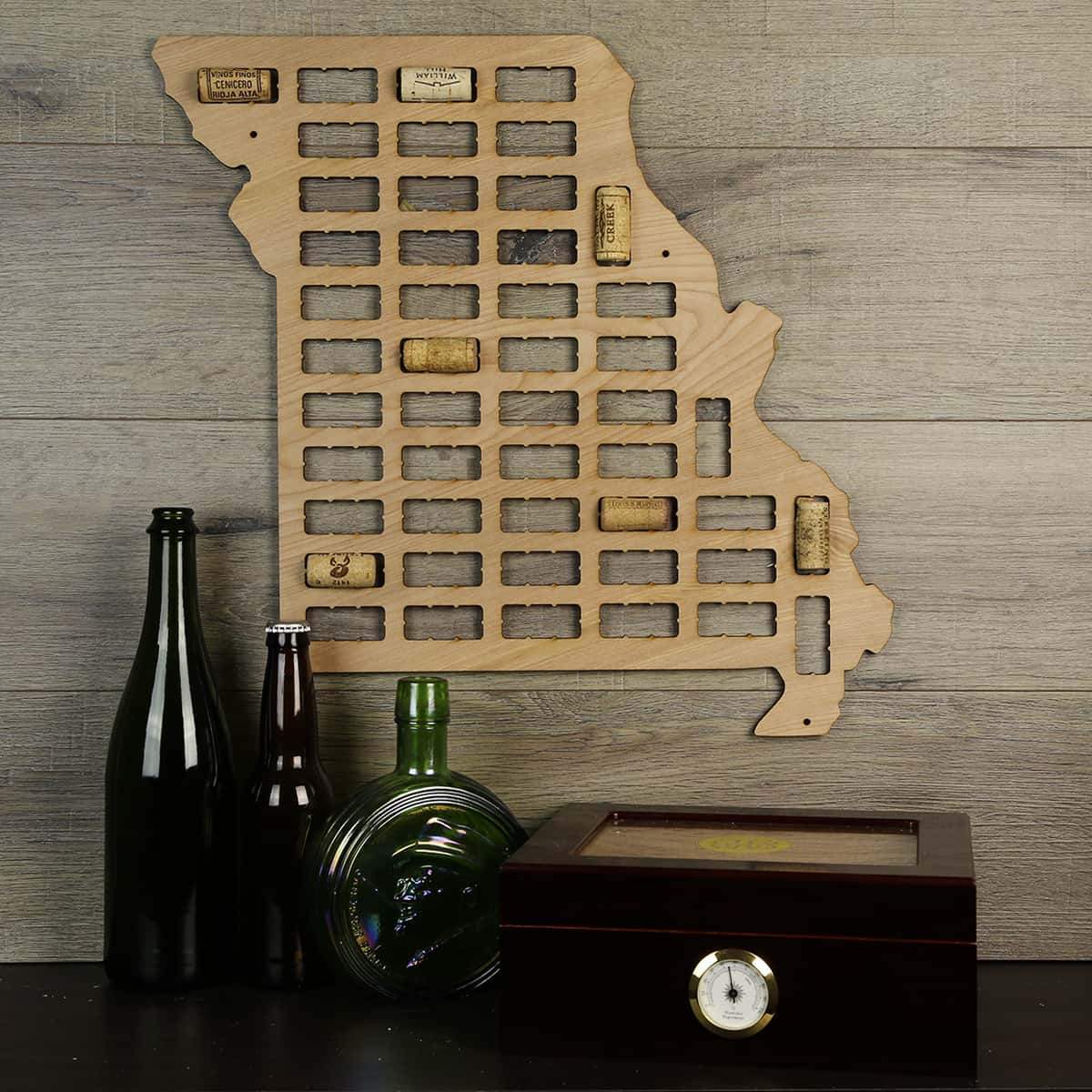 Torched Products Wine Cork Map Missouri Wine Cork Map (778975608949)