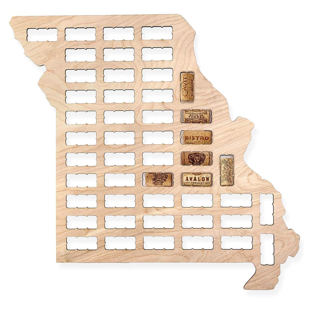 Torched Products Wine Cork Map Missouri Wine Cork Map (778975608949)