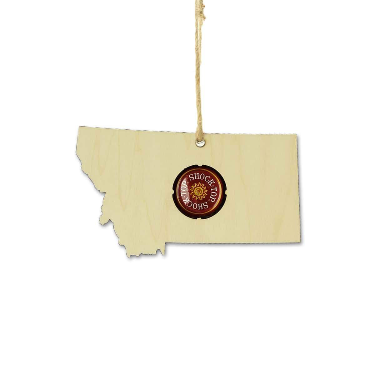 Torched Products Ornaments Montana Beer Cap Map Ornaments (781569982581)