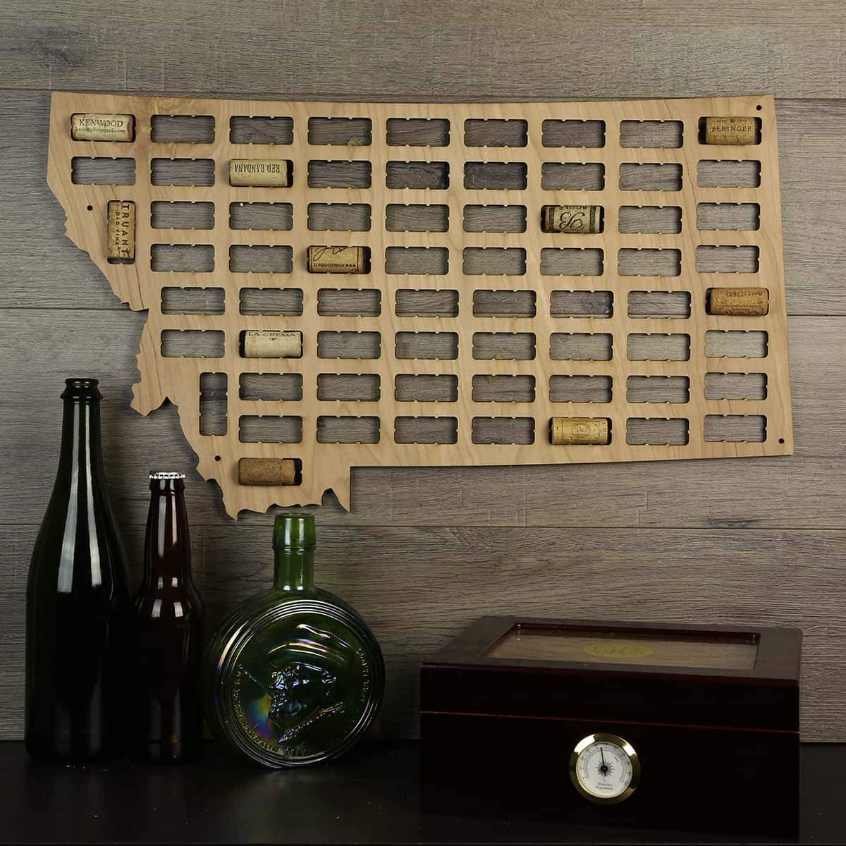 Torched Products Wine Cork Map Montana Wine Cork Map (778975936629)
