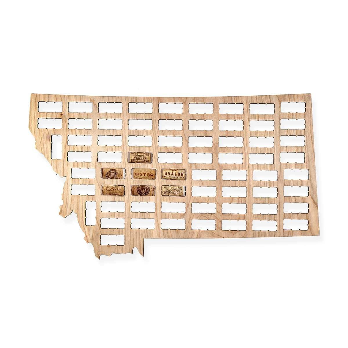 Torched Products Wine Cork Map Montana Wine Cork Map (778975936629)