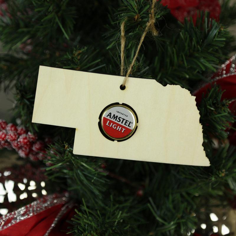 Torched Products Beer Cap Maps Nebraska Beer Cap Map Ornaments (781570932853)