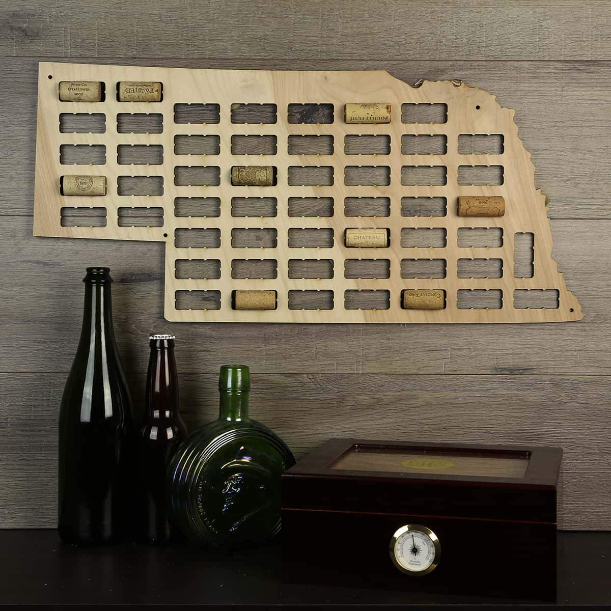 Torched Products Wine Cork Map Nebraska Wine Cork Map (778976821365)