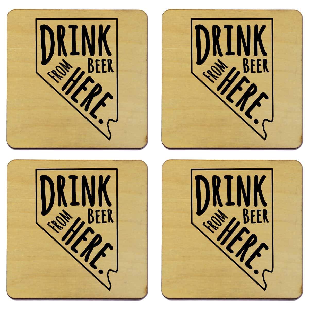 Torched Products Coasters Nevada Drink Beer From Here Coasters (781453394037)