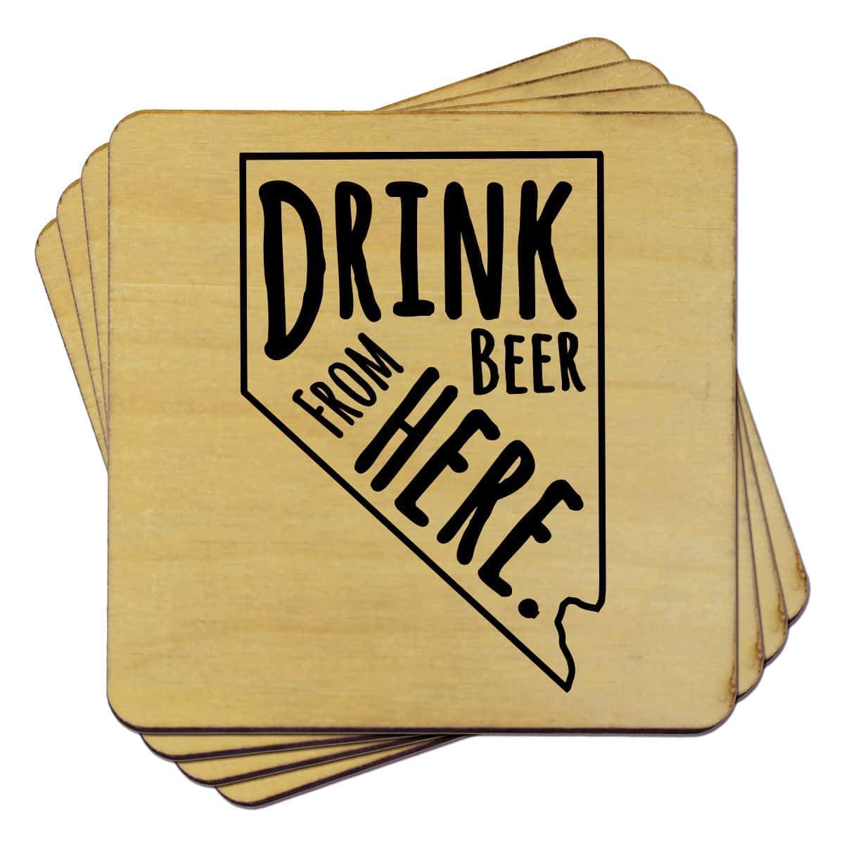 Torched Products Coasters Nevada Drink Beer From Here Coasters (781453394037)
