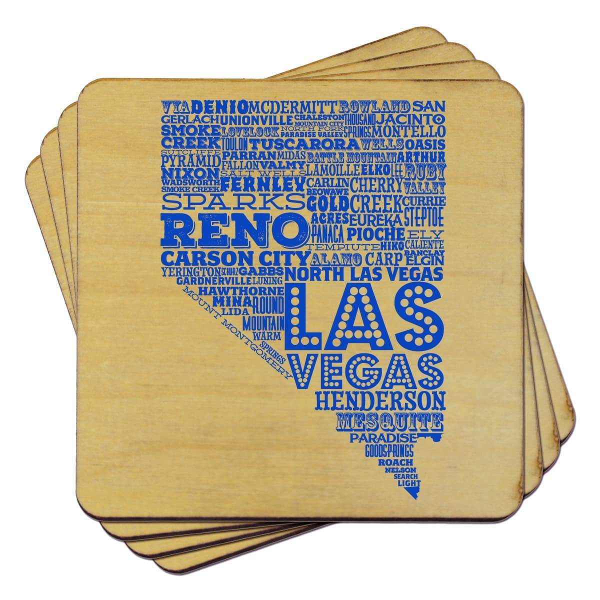 Torched Products Coasters Nevada State Typography Coaster (787830276213)