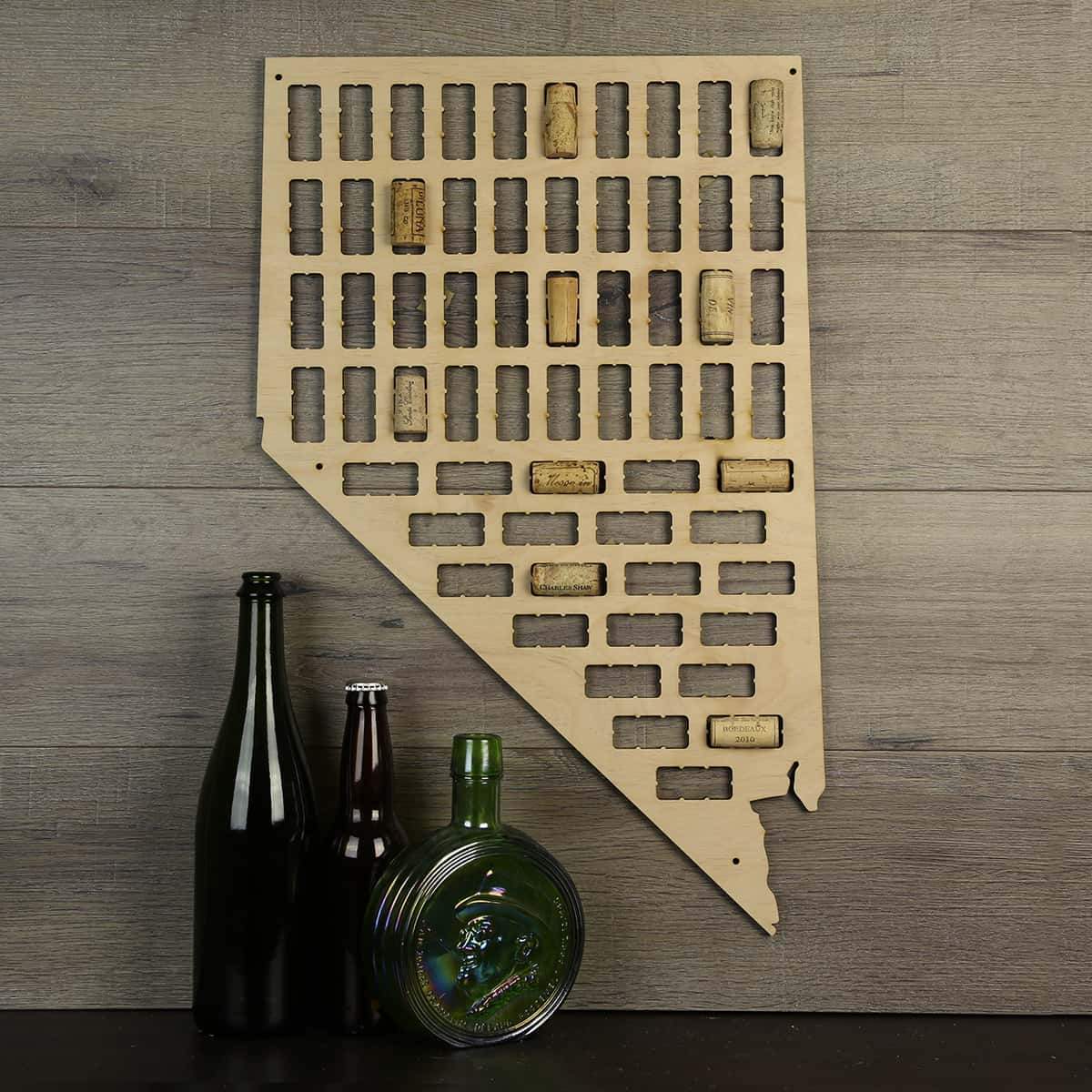Torched Products Wine Cork Map Nevada Wine Cork Map (778977149045)