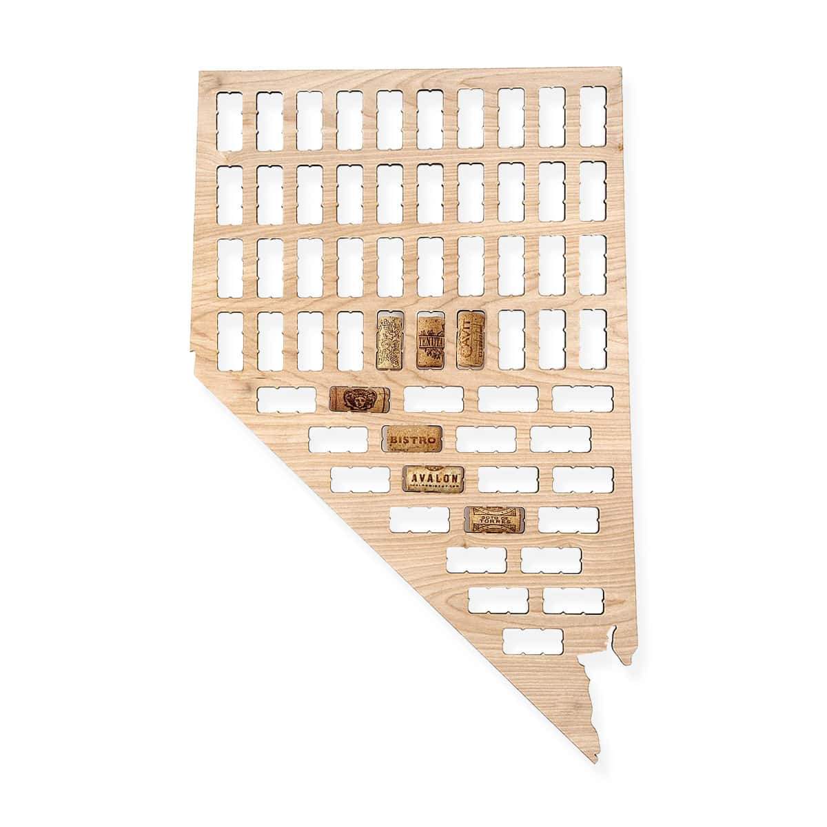 Torched Products Wine Cork Map Nevada Wine Cork Map (778977149045)