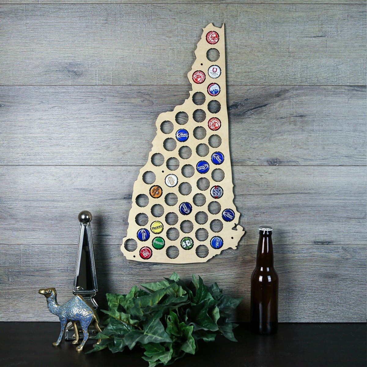 Torched Products Beer Bottle Cap Holder New Hampshire Beer Cap Map (777570910325)