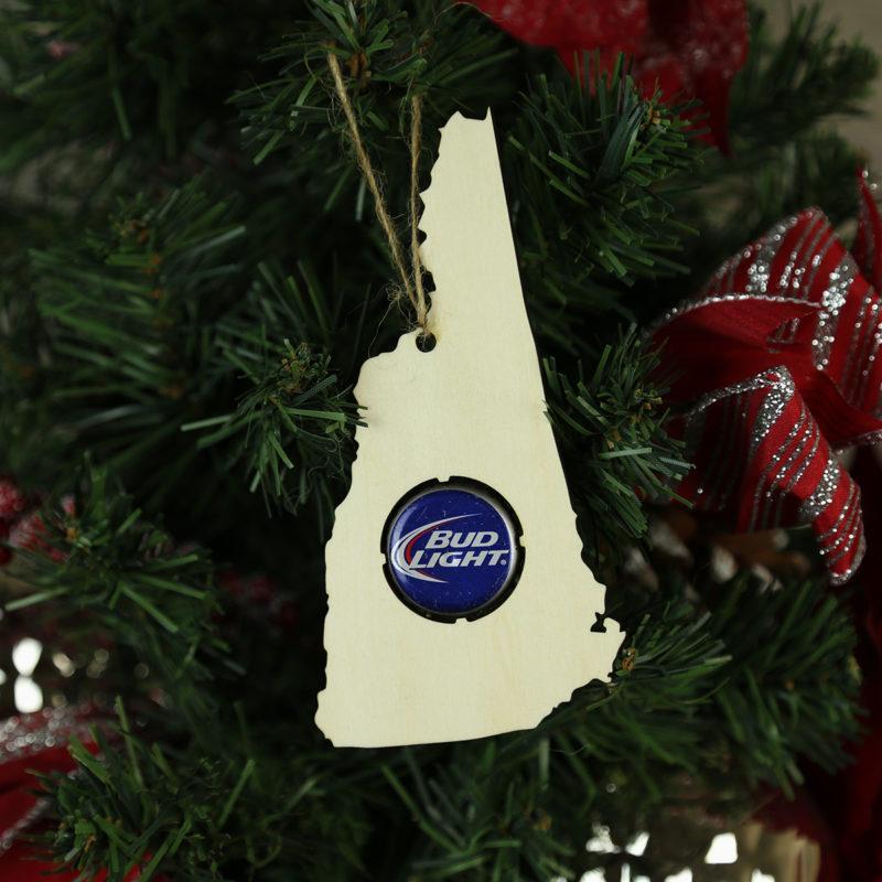 Torched Products Beer Cap Maps New Hampshire Beer Cap Map Ornaments (781571522677)