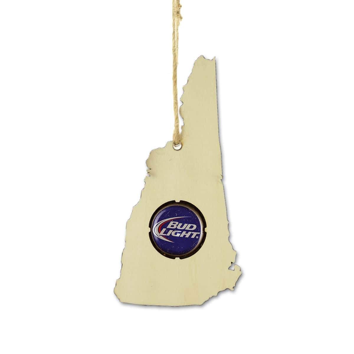 Torched Products Beer Cap Maps New Hampshire Beer Cap Map Ornaments (781571522677)