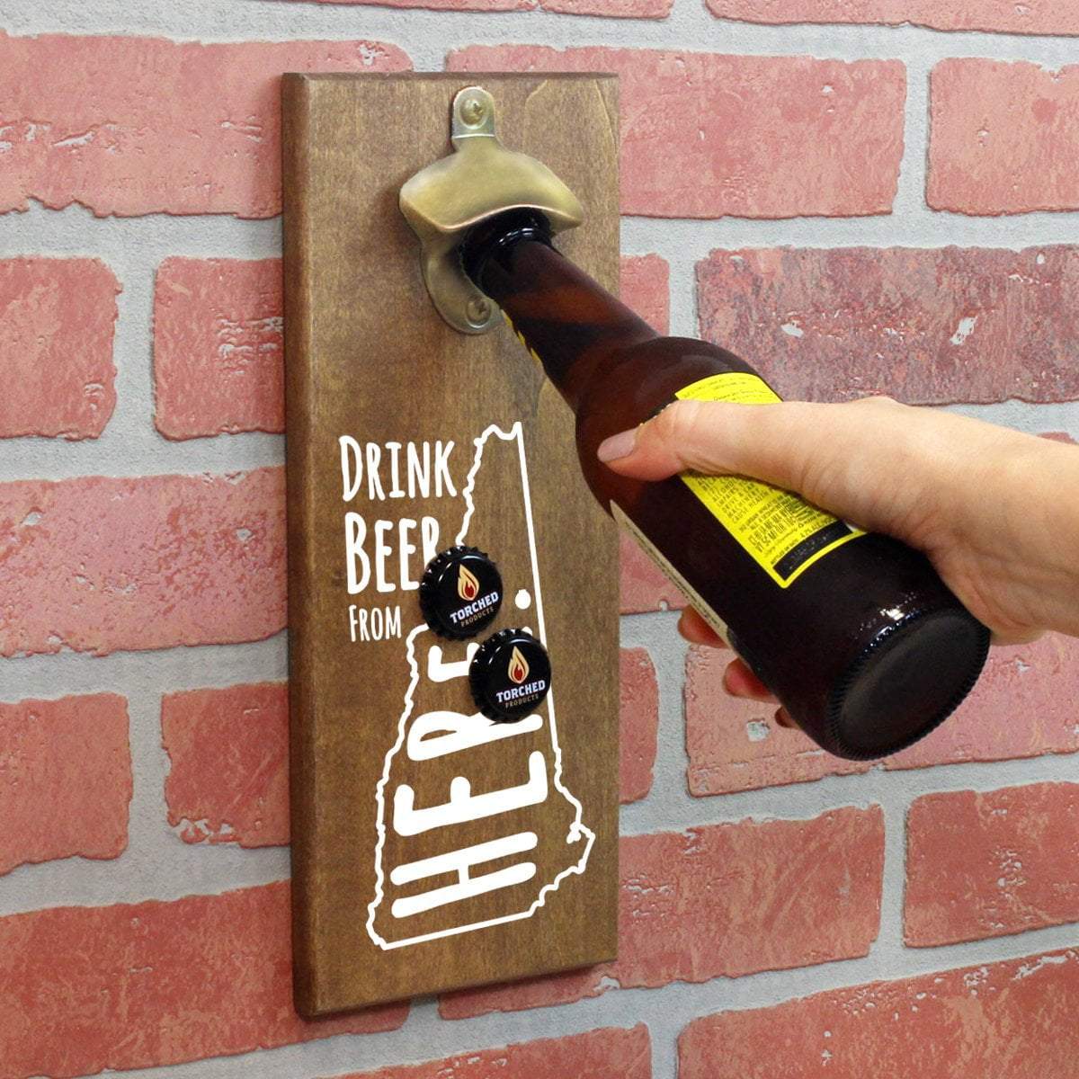 Torched Products Bottle Opener Default Title New Hampshire Drink Beer From Here Cap Catching Magnetic Bottle Opener (781497663605)