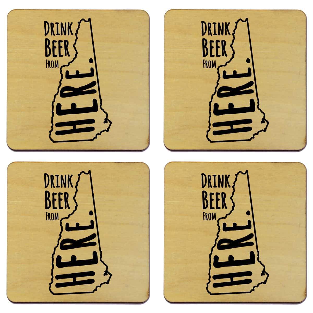 Torched Products Coasters New Hampshire Drink Beer From Here Coasters (781453426805)