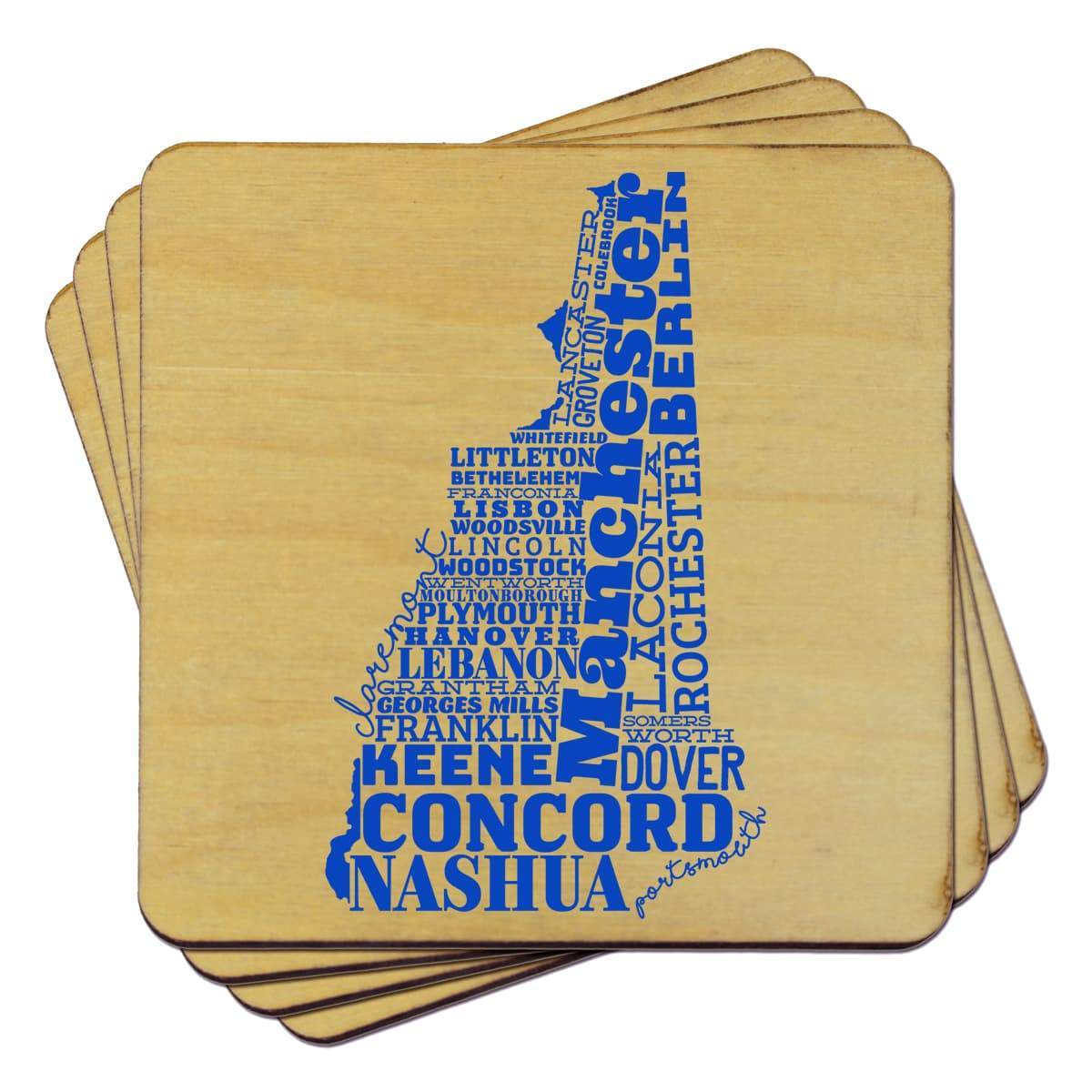 Torched Products Coasters New Hampshire State Typography Coaster (787830898805)