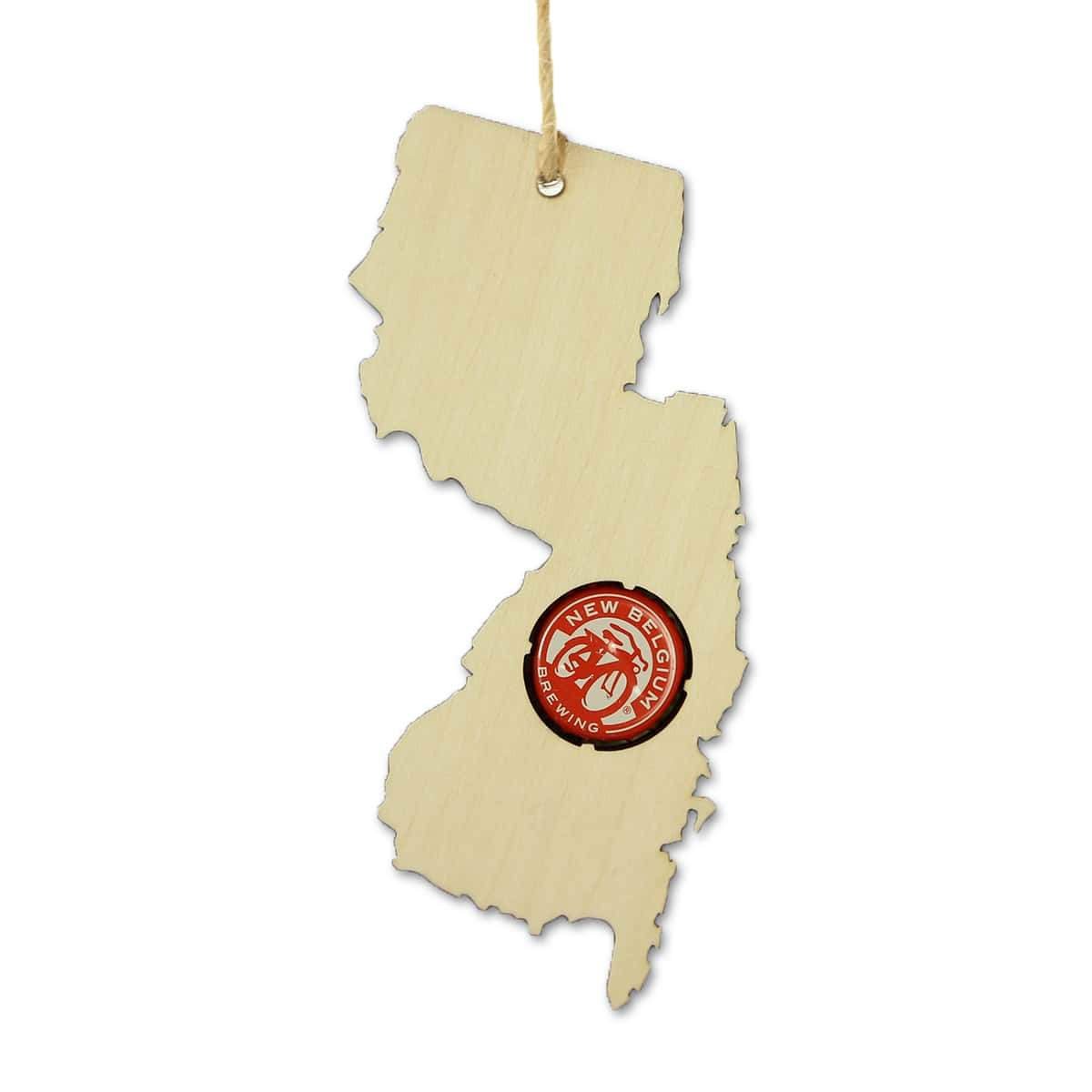 Torched Products Beer Cap Maps New Jersey Beer Cap Map Ornaments (781571752053)