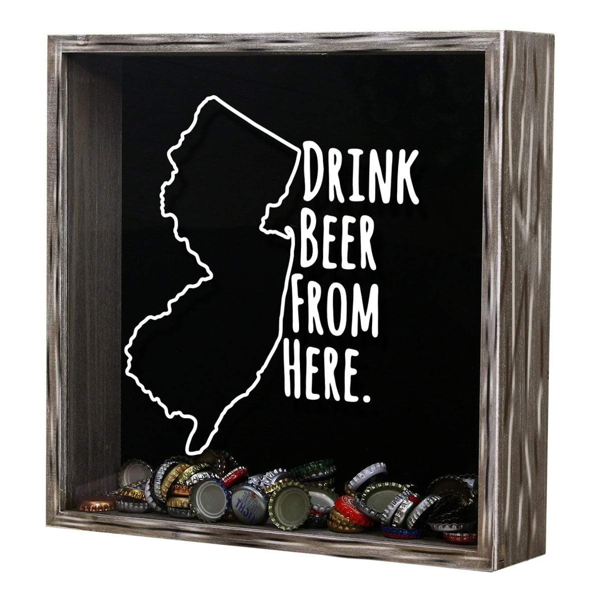 Torched Products Shadow Box New Jersey Drink Beer From Here Beer Cap Shadow Box (781181943925)